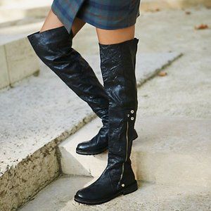 NEW! Free People Leather Over Knee Braxton Boot 8